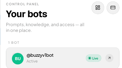 AI Business Agent homepage screenshot